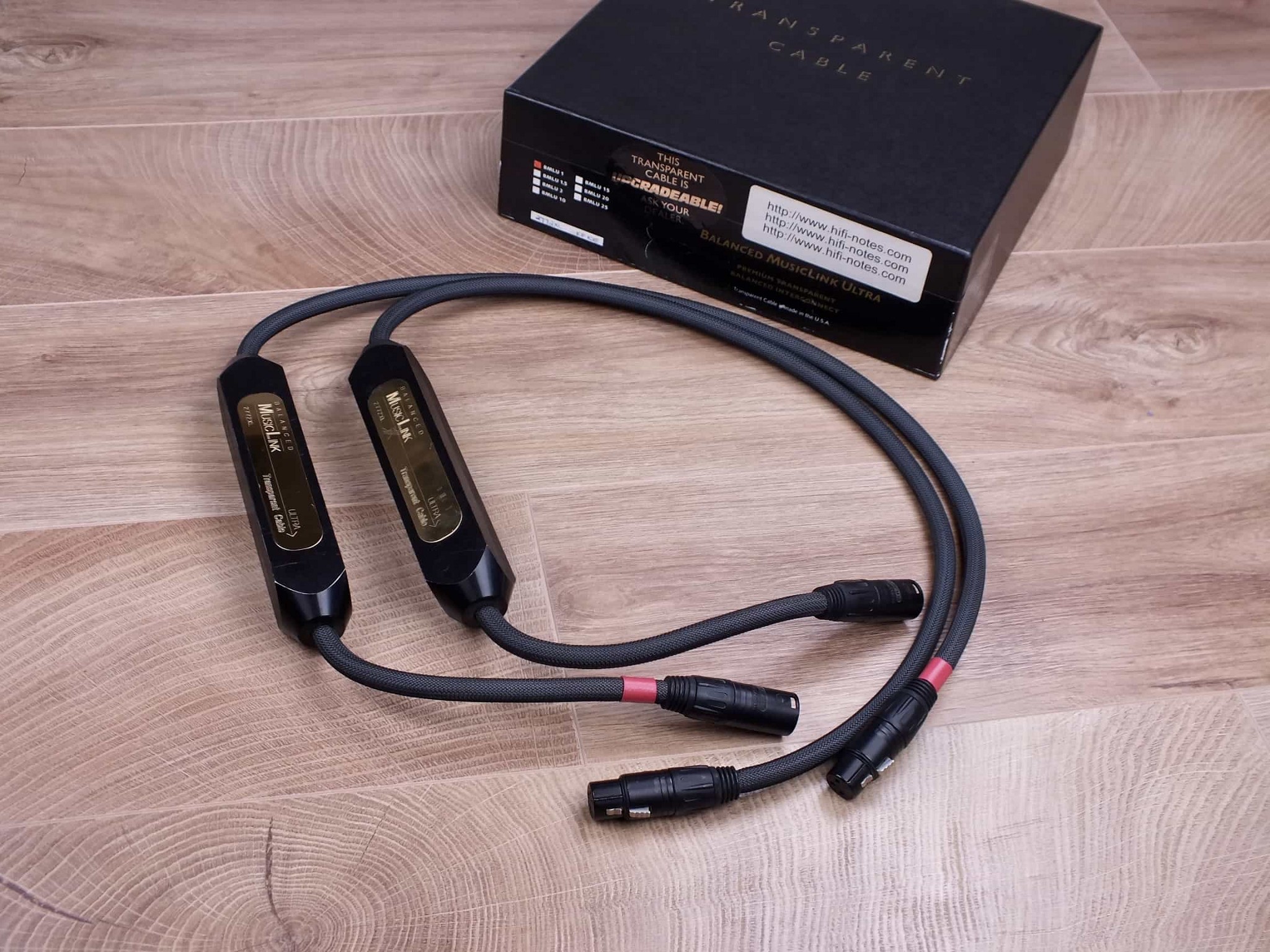 Transparent Audio MusicLink Ultra XL audio interconnects XLR 1,0